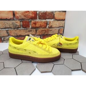 RARE Puma Spongebob Suede Speed Cat Yellow Mens Sz 7.5 Sneaker Adidas Stan Smith
